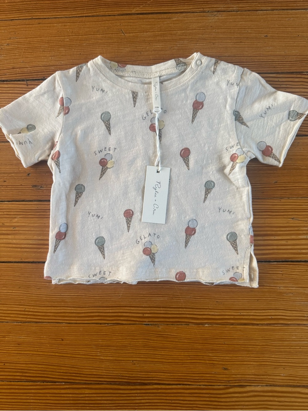 NWT Rylee + Cru Ice Cream Graphic Tee Baby 3-6 Months